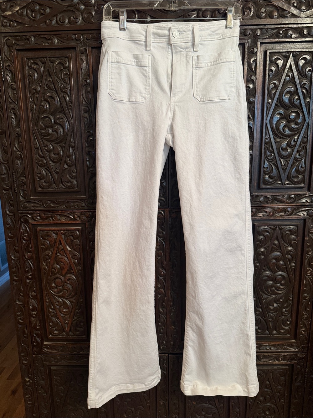 PAIGE Leenah Wide-Leg Jeans in White